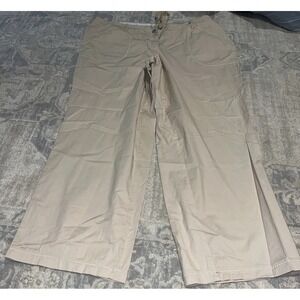 MAX STUDIOS BEIGE COTTON BLEND PANTS WOMENS PLUS SIZE 3X NEW